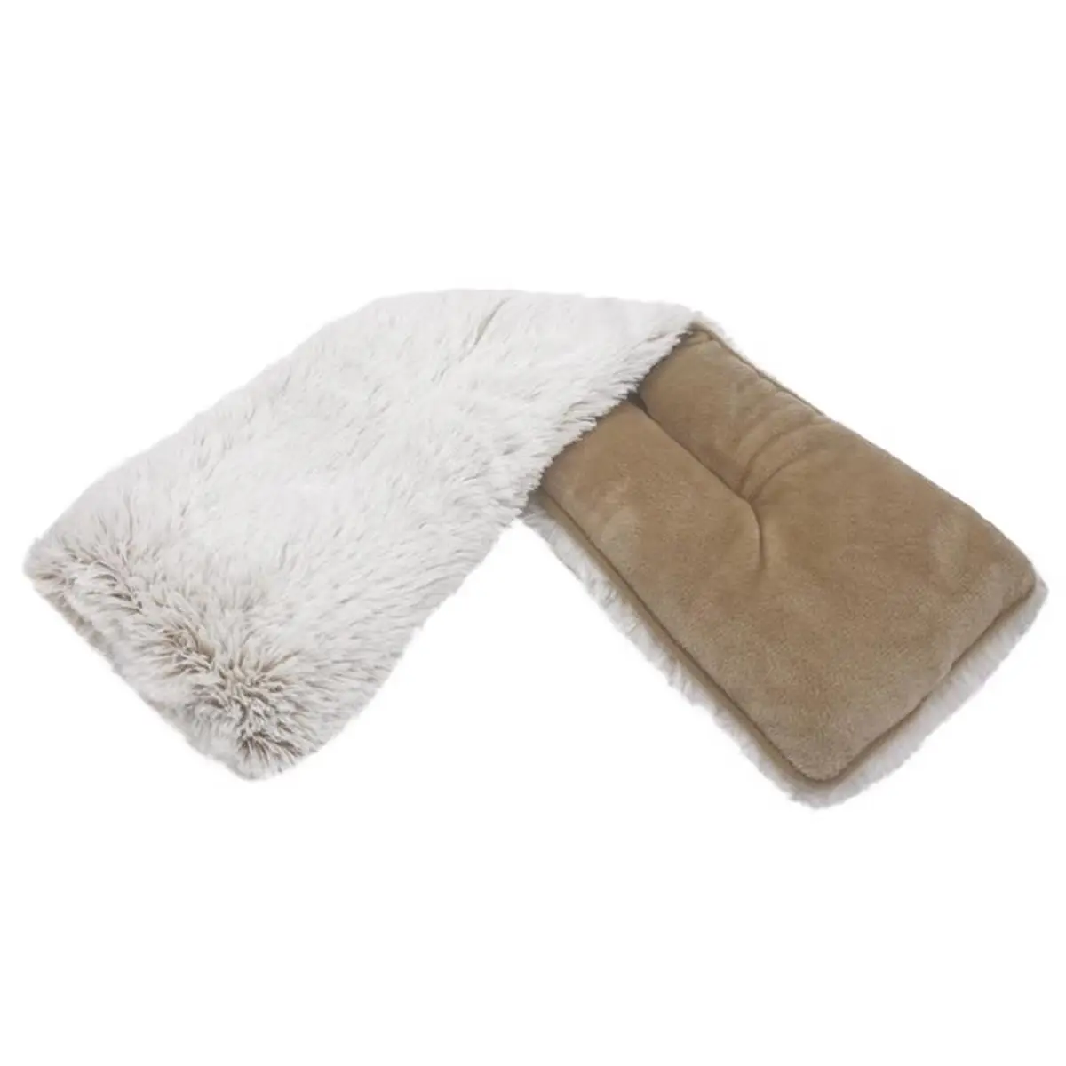 Warmies Marshmallow Neck Wrap, French Lavender Scented Therapy Pack for Hot & Cold Use, Microwave-Safe to Relieve Pain & Aches, Brown & Gray, Gentle Warmth, Heat Or Freeze, Relieves Pain, Stress Relief, Relaxation, Soothing, No