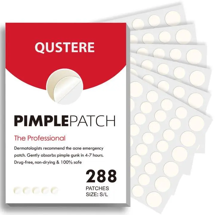 Pimple Patches for Face, Hydrocolloid Acne Patches, CUte Round Shape Zit Covers, Spot Stickers with Tea Tree, Salicylic Acid & Cica Oill 2 Sizes (9mm, 12mm) 288 Count Skincare Clear