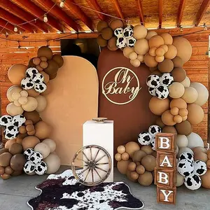 158 PCS Cow Balloons Arch Garland Kit Cow Party Decorations for Baby Shower Birthday Farm Theme Party Supplies Decor