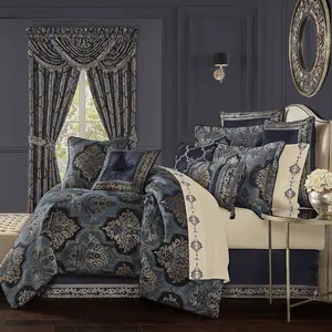 Middlebury Indigo 4-Piece Comforter Set By J Queen