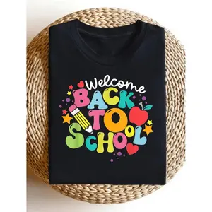Summer t Shirts Welcome Back to School Teachers Students First Day of School T Shirt Funny Graphic Tees Perfect Gift Idea for Birthday Holiday Or Casual Attire