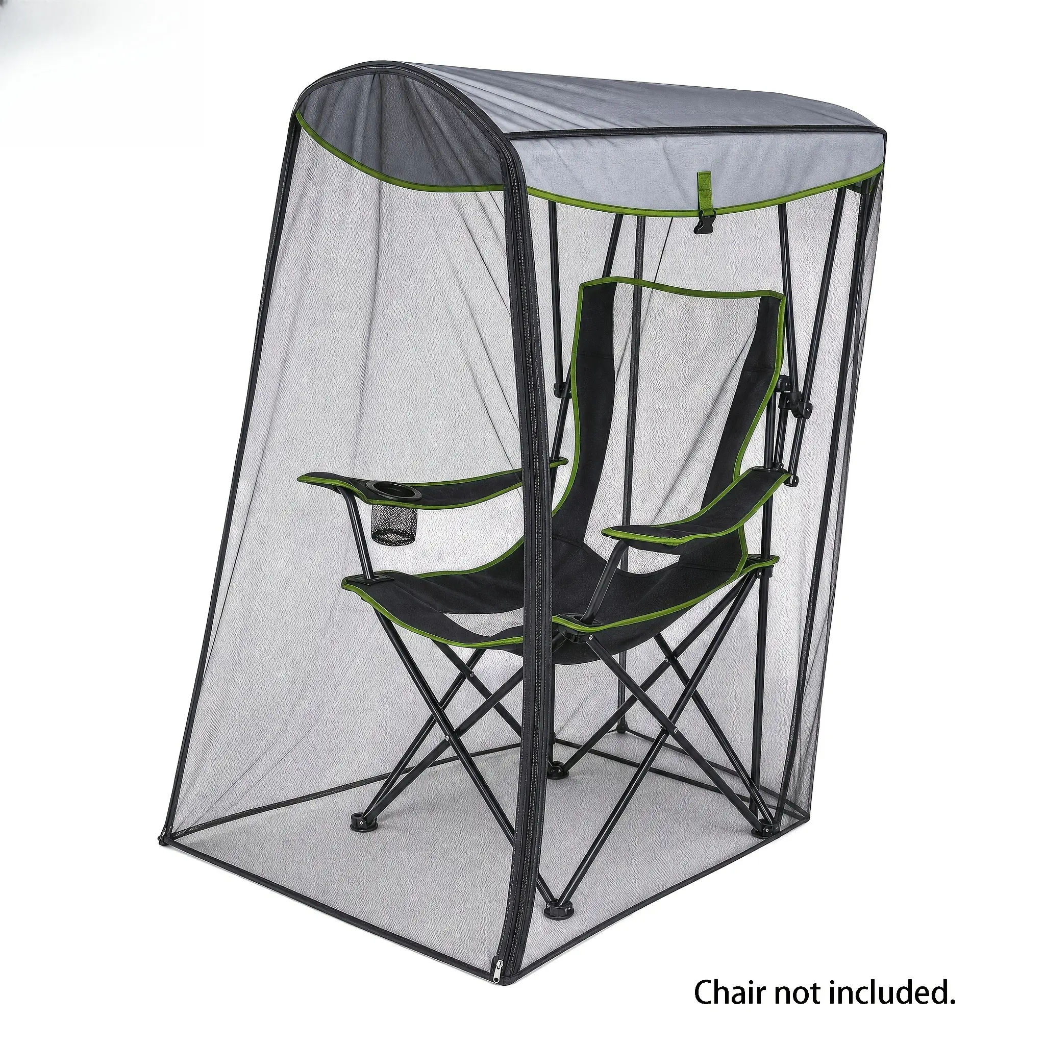 1pc Portable Folding Mosquito Net for Camping Chair Chair Not Included, Instant Bug Screen with Sun Shade, Lightweight Insect Mesh Tent for Outdoor Fishing Patio Garden, Easy Carry & Store.