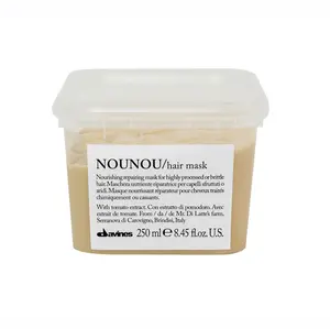 Davines Nounou Hair Mask 8.45 fl oz - Nourishing Repairing Formula for Bleached Permed or Relaxed Hair with Tomato Extract