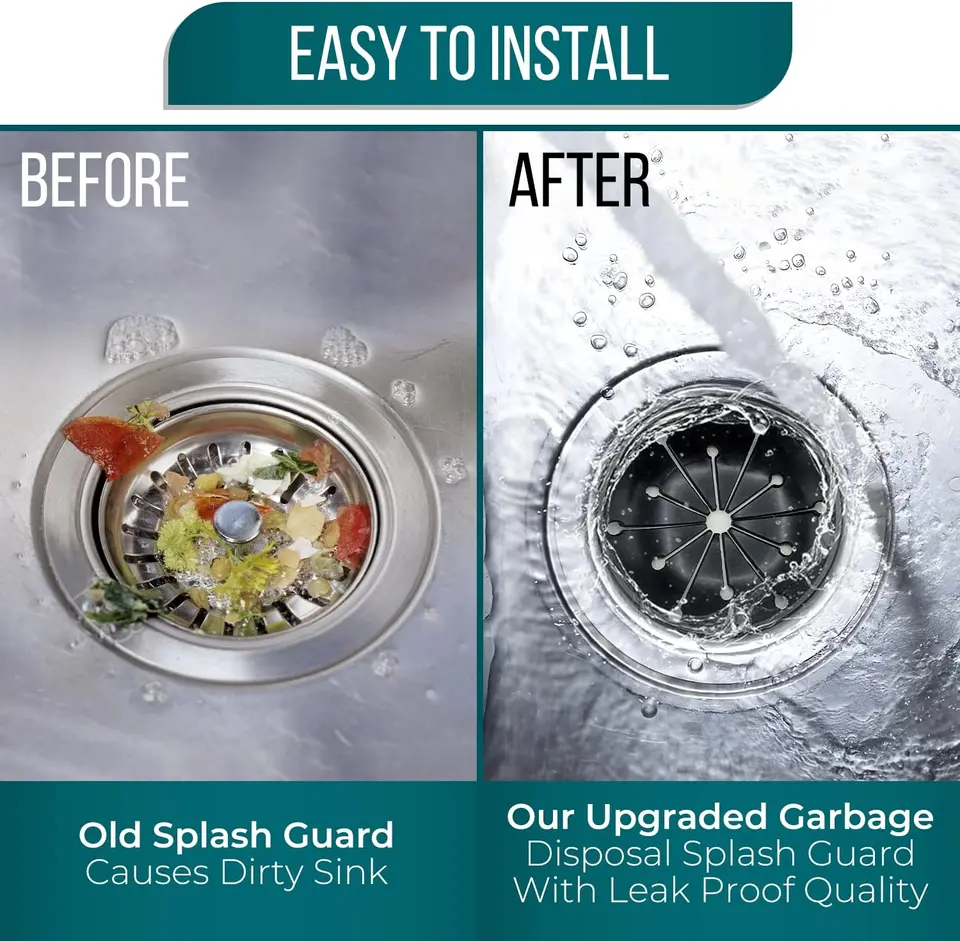 Garbage Disposal Splash Guard Collar Sink Baffle 3-1/8" Food Waste Disposer Part