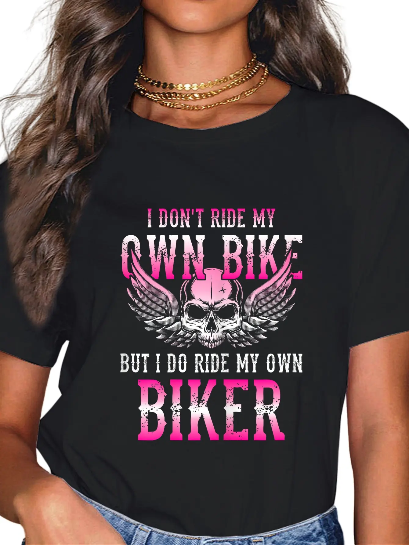 100% Cotton I Dont Ride My Own Bike But I Ride My Own Biker Motorcycle T-Shirt