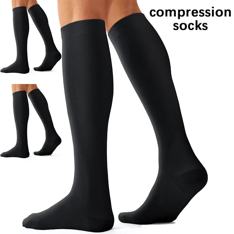 Compression Socks for Women & Men - Knee High Circulation Stockings (15-20 mmHg) for Running, Athletic, Flight Travel, Pregnancy & Nurses, 1/3 Pairs