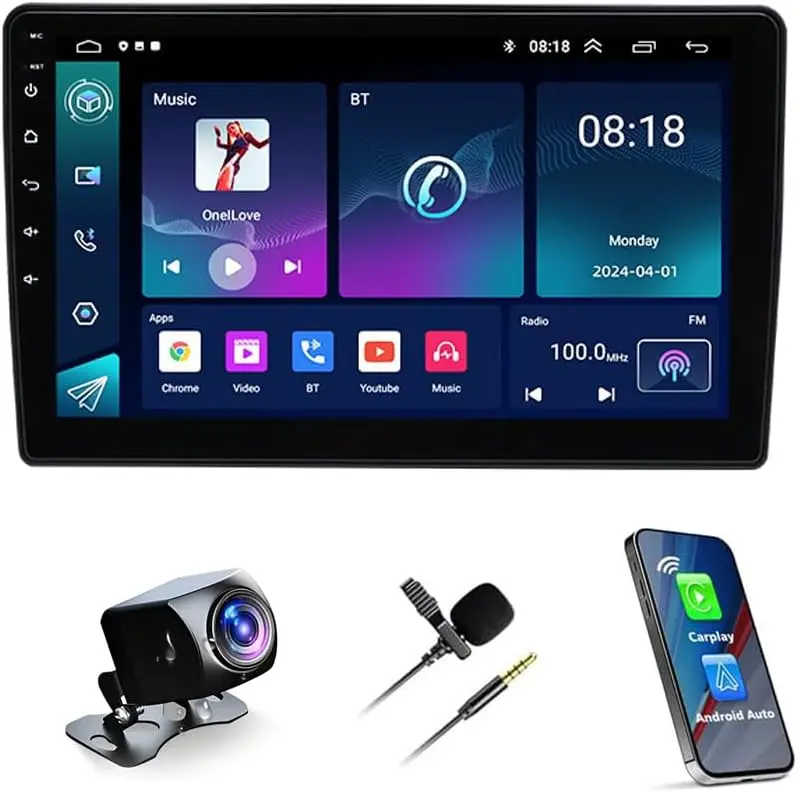 10in Android 13 Car Stereo GPS Navigation for Ford F150/F250 2004-2014 with Carplay Android Auto  2+32G Touchscreen Car Radio with Bluetooth Wifi FM/RDS SWC Mirror Link + AHD Backup Camera