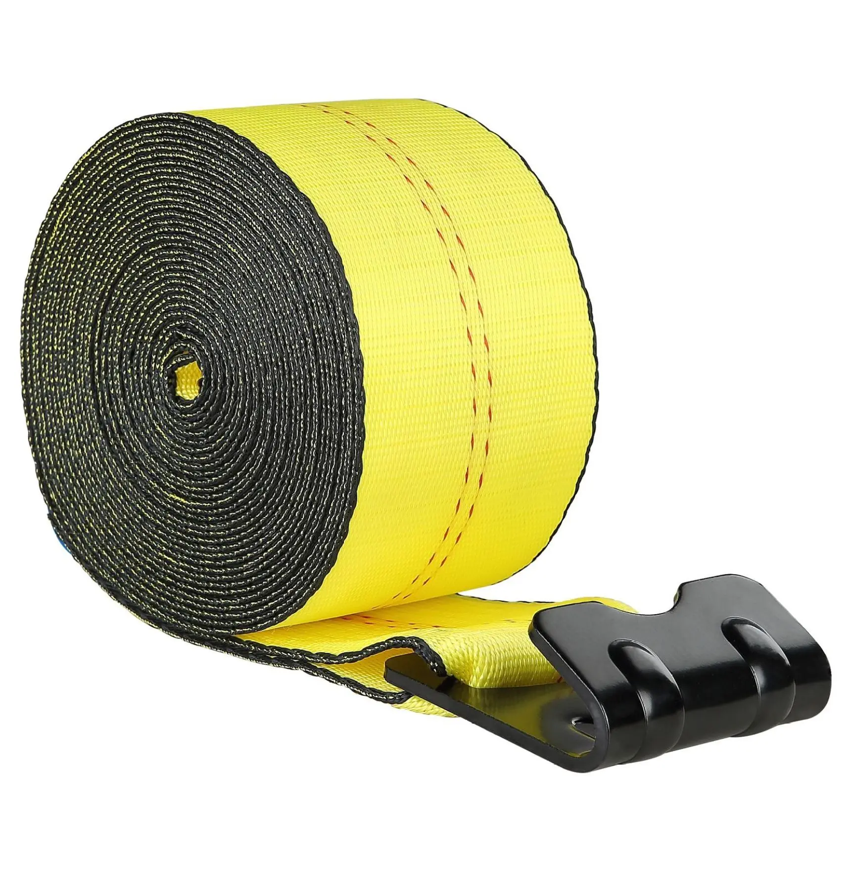 Winch Straps 4x40ft 6000lbs Capacity 10 Pack - Truck Tie Downs Flat Hook Cargo Straps for Trailers, Farms, Recovery, Tree Saver 4 in x 40 ft