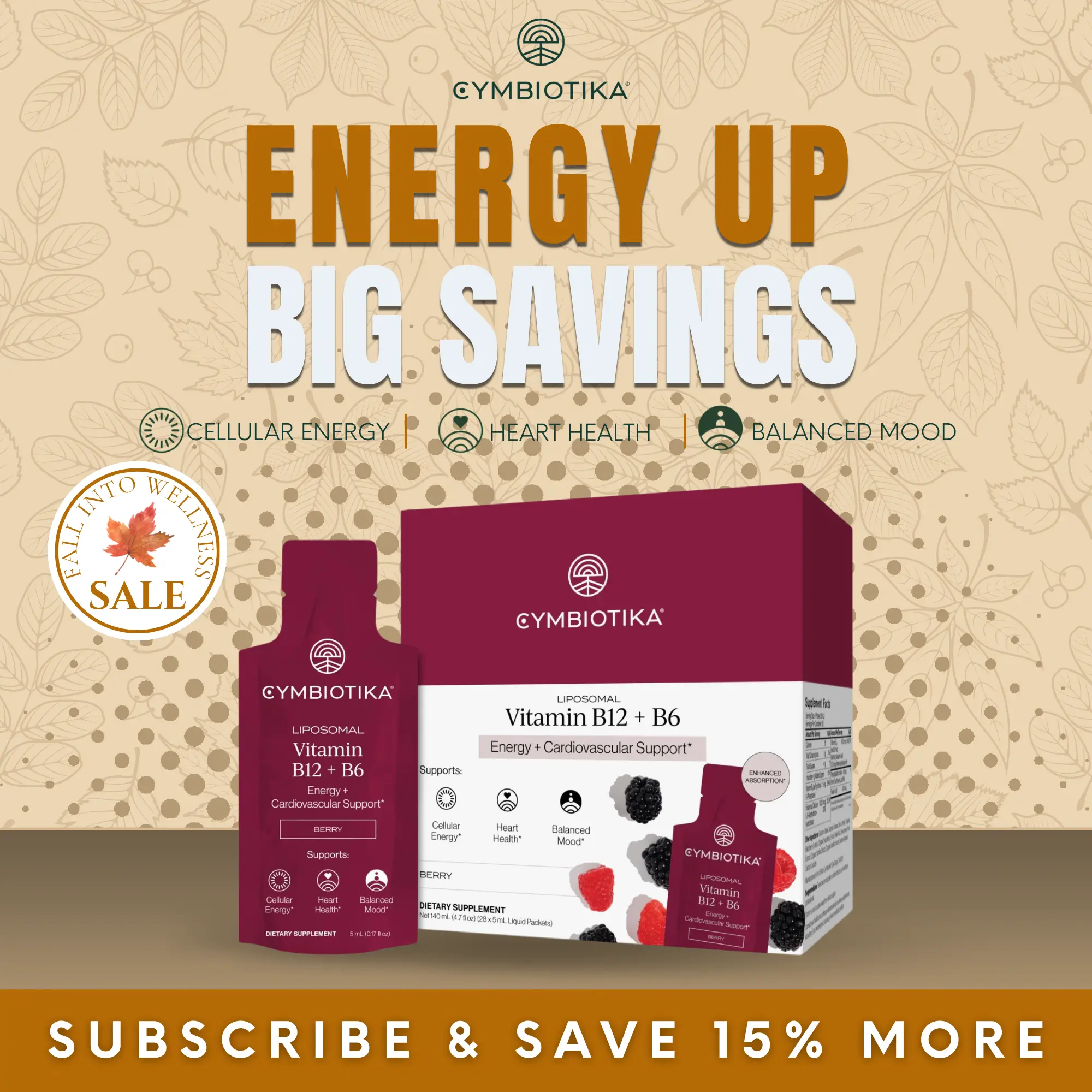Liposomal Vitamin B12 + B6 | 28 Packets | Cellular Energy, Brain & Nerve Health | Cardiovascular Support | Dual B12: Methylcobalamin + Adenosylcobalamin | Active P5P & Methylfolate | Vegan | Third-Party Tested