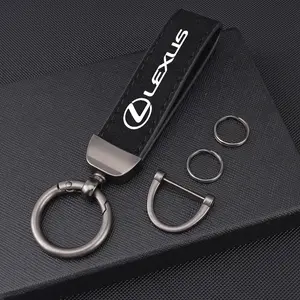High-Quality Zinc Alloy Suede Keychain, Car Keychain, Leather Key Ring for Lexus Models, Durable Accessory for F Sport Es Rx Nx Ls Ux Lm Lx Gx Lc Rz Is Ct Gs RC Hs Sc Tx
