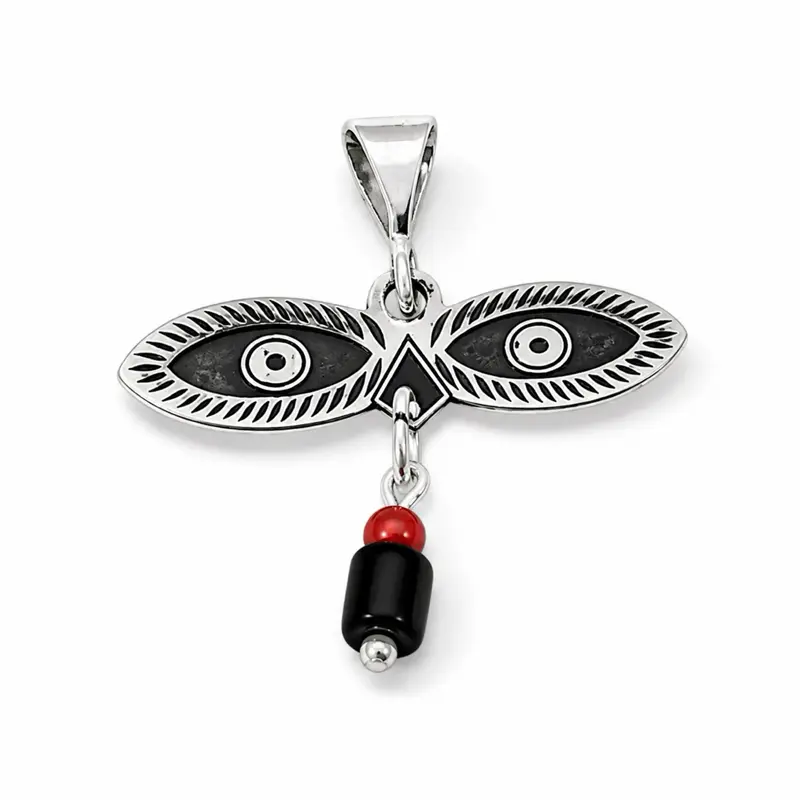 Azabache con ojos de santa lucia plata 925 Pendant Design Charm Necklaces