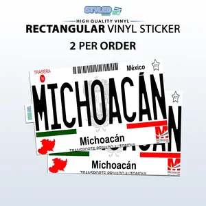 MICHOACAN rectangular vinyl sticker MICHOACAN rectangular vinyl sticker
