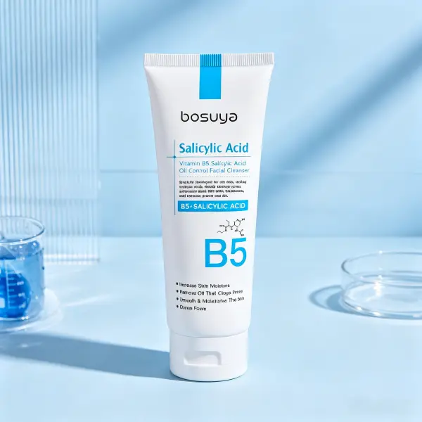 B5 Salicylic Acid Oil Control Face Wash, Deep Clean Pores Blackhead Remover Hydrating Facial Cleanser for Oily Skin Foam Moisture Calming Clear Daily Gentle Matte Cleansing Moisturizer Hydrate