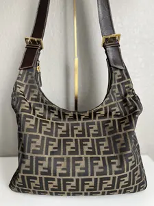 Pre-owned FENDI Canvas Shoulder Bags FF Zucca Monogram Shoulder Bag