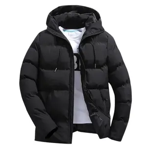 [2025]Fashion Parkas Men Winter Overcoat Men's Casual Jacket Warm Hooded Thick Puffer Coat Outwear Business Hombre Menswear Tops Underwear Beige Blackwomen's clothing Office Outdoor
