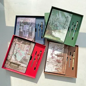 CHINSIKOL Chinese Style Notebook Set, Cultural Theme, Smooth Writing Paper, Smooth Pages, Elegant Diary, Perfect Gift for Students and Professionals