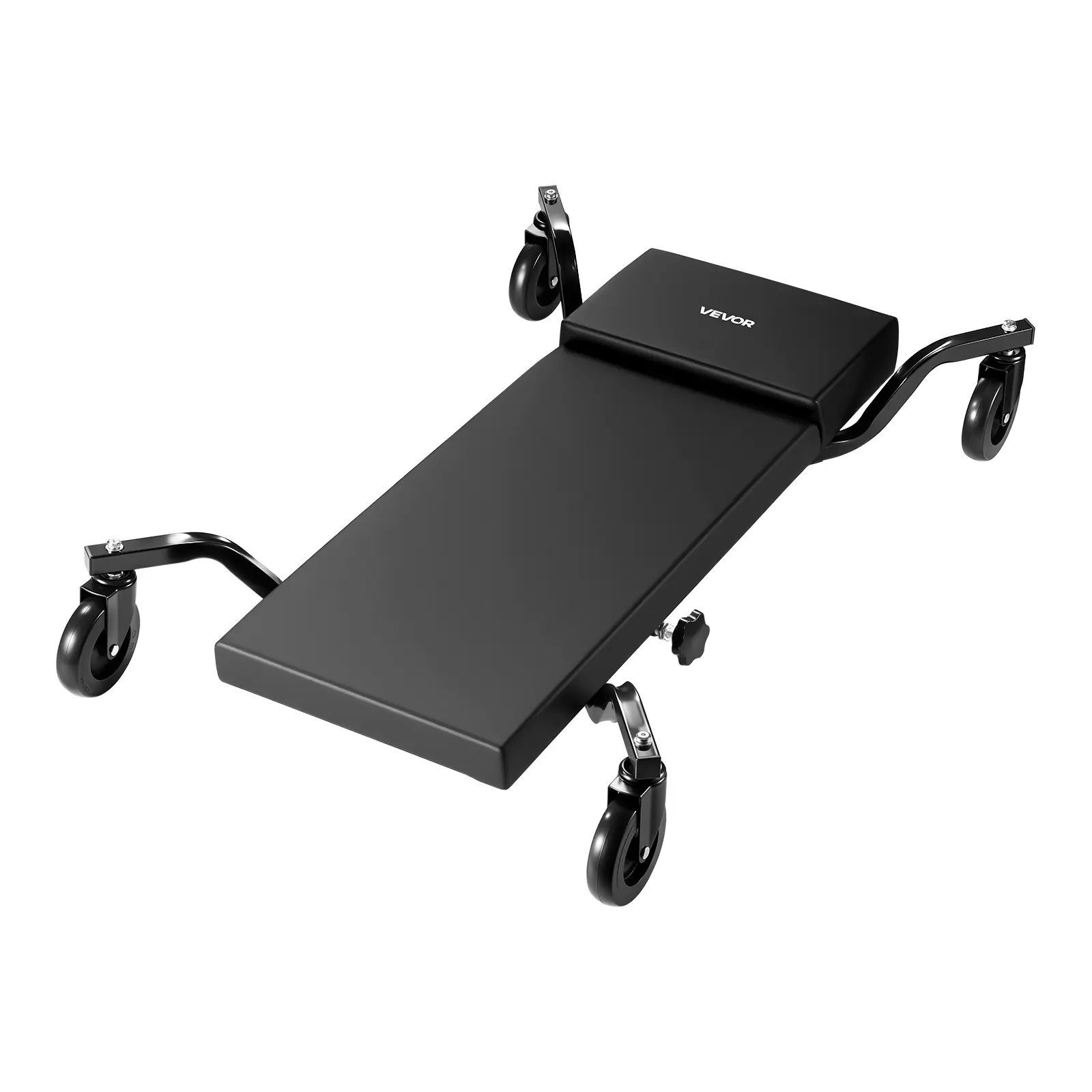 VEVOR 40-in Low-Profile Carbon Steel Swivel Mechanic Creeper Automotive Tool, 4 Smooth 5" Reinforced Casters, 400 lbs Capacity, Raised Headrest, Manual Brake, Sweatproof Surface for Garage Under-Car Auto Repair, Tools
