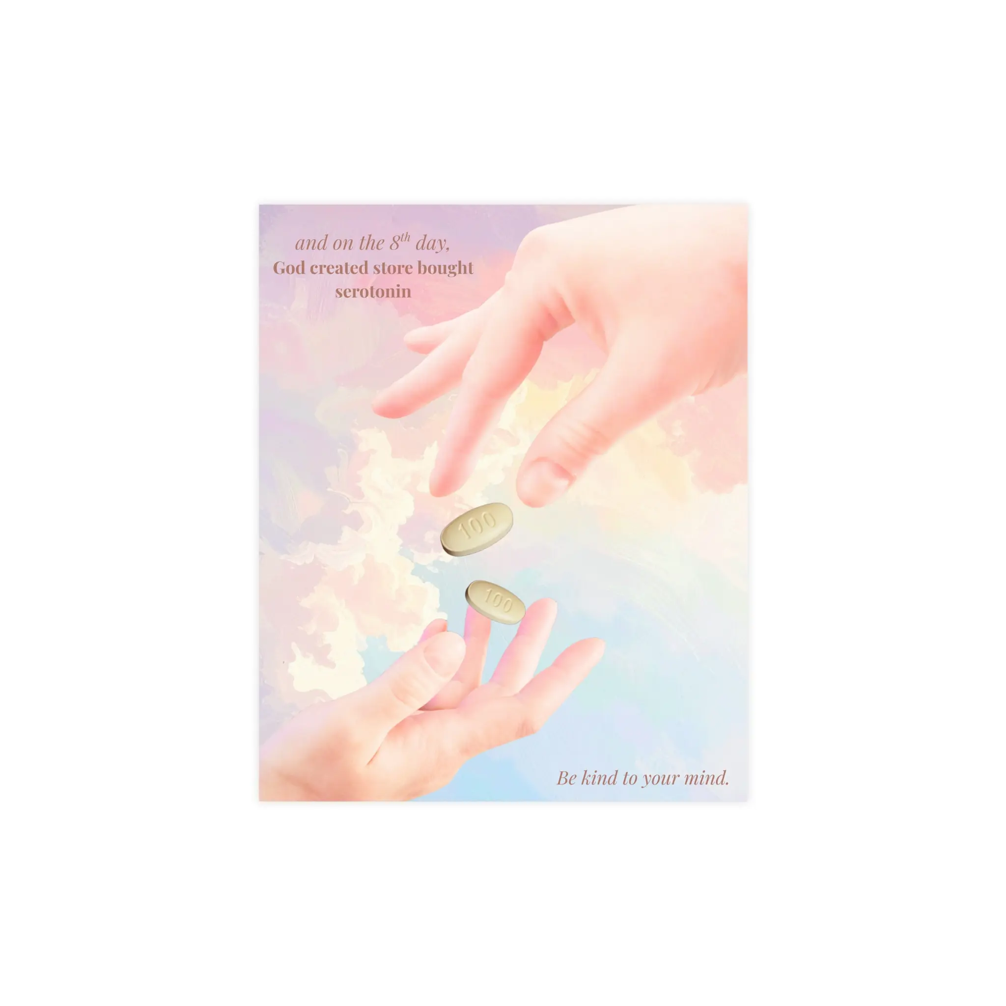 Serotonin Creation Hands Poster | Matte Poster