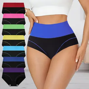 HOTCOM Plus Size High-Waist Cotton Panties – Comfy Breathable Knickers, Minimalist Soft Everyday Fit Underwear for Womenswear Essentials