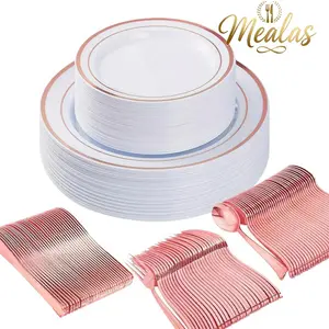 50-Piece Plastic Dinnerware Set, Premium Plate Collection, Modern Tableware Sets, Ideal Kitchen Storage Plates, Perfect for Halloween & Christmas Decorations