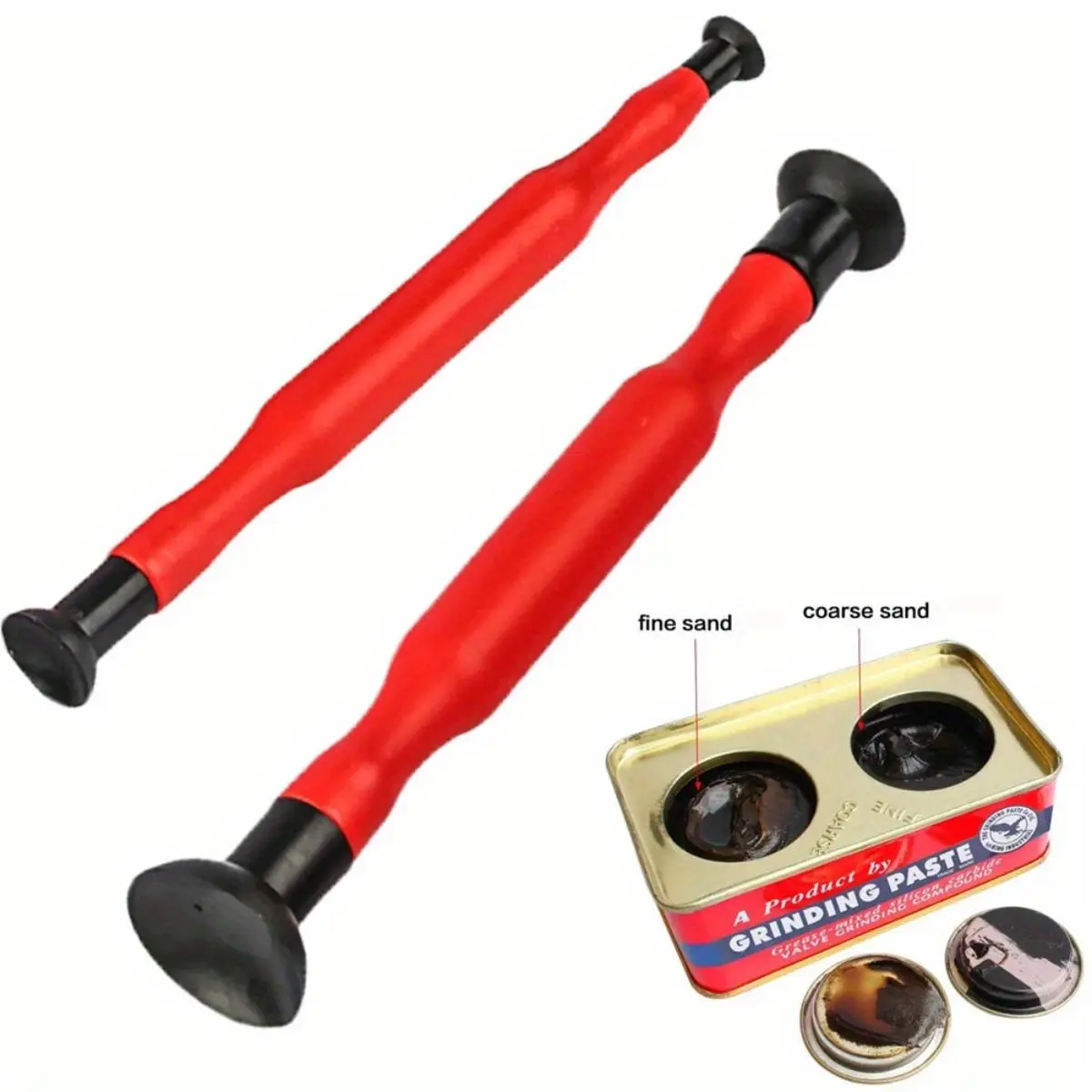 Automotive Engine Valve Lapping Grinding Paste & Rod Multi-Grind Kit, Antioxidant Iron Box Metal Polishing Products with 80/150/180/320 Coarse and Fine Grits for Effortless Engine Finishing & Die Hard Metal Repair Tools, Environmentally Friendly