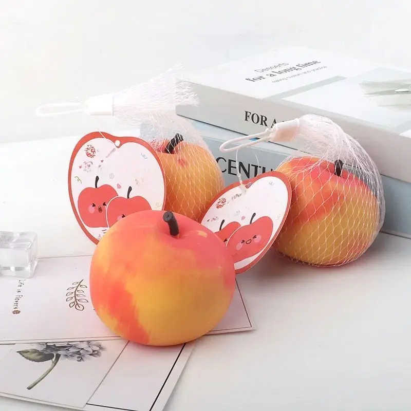 Slow Rebound Red Apple Squishy Toy | Soft TPR Stress Ball Fidget Toy for Anxiety Relief dough , Kids & Adults decompression