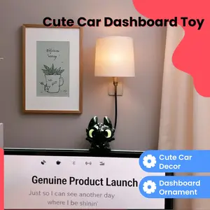 Nightshade Light Figure Cute Toothless Car Dashboard Doll Display Standee, Adorable Car Decor, Small Plush Toy for Car Interior, Car Interior Decorative, Car Ornament, Car Interior Ornaments, Car Decorations Interior