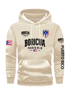 Men's Letter Print Drawstring Hoodie, Fall & Winter Casual Fitted Long Sleeve Pullover, Street Style Warm Sweatshirt