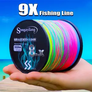 Sougayilang Fishing Line 300M 500M 1000M 3 Color Braided Fishing Lines 9-Strands PE Spinning Fishing Reel Braided Line
