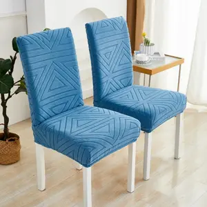Stretch Jacquard Dining Chair Covers Set of 4/6/8, Removable and Washable, Perfect for Restaurants, Parties and Home Decor