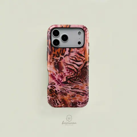 Leopard Print Two-In-One Phone Case Cover Shell Casing, Durable Shockproof Protective Fashion Protection, Compatible with iPhone 11-17 Pro Max, Samsung Galaxy S25-S23 Ultra, Accessories, Protective Smartphone Cover, Smartphone Accessory