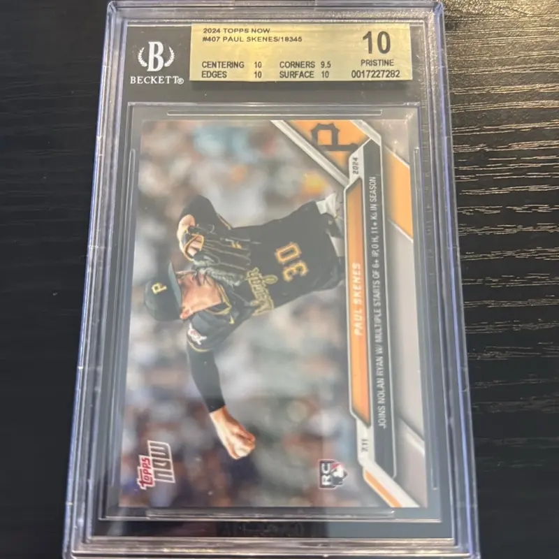 2024 Topps Now - Paul Skenes #407 /18345 (RC) BGS PRISTINE 10