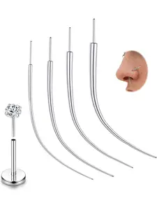 14G/16G/18G/20G Piercing Taper ASTM F136 Titanium Piercing Insertion Tool Ear/Nose Piercing Kit Labret Insertion Tool Piercing Changing Tool for Lip/Eyebrow/Belly/Nipple/Tongue