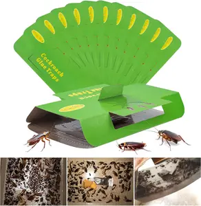 18-Pack Cockroach Sticky Traps with Bait, Indoor Adhesive Traps for Home, Kitchen, Bathroom & Garage