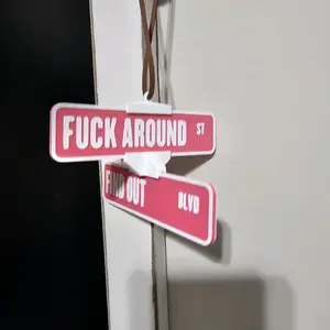 *** LIMITED EDITION PINK*** Hanging FAFO Decor Leather - ONLY 100 of these will be sold!