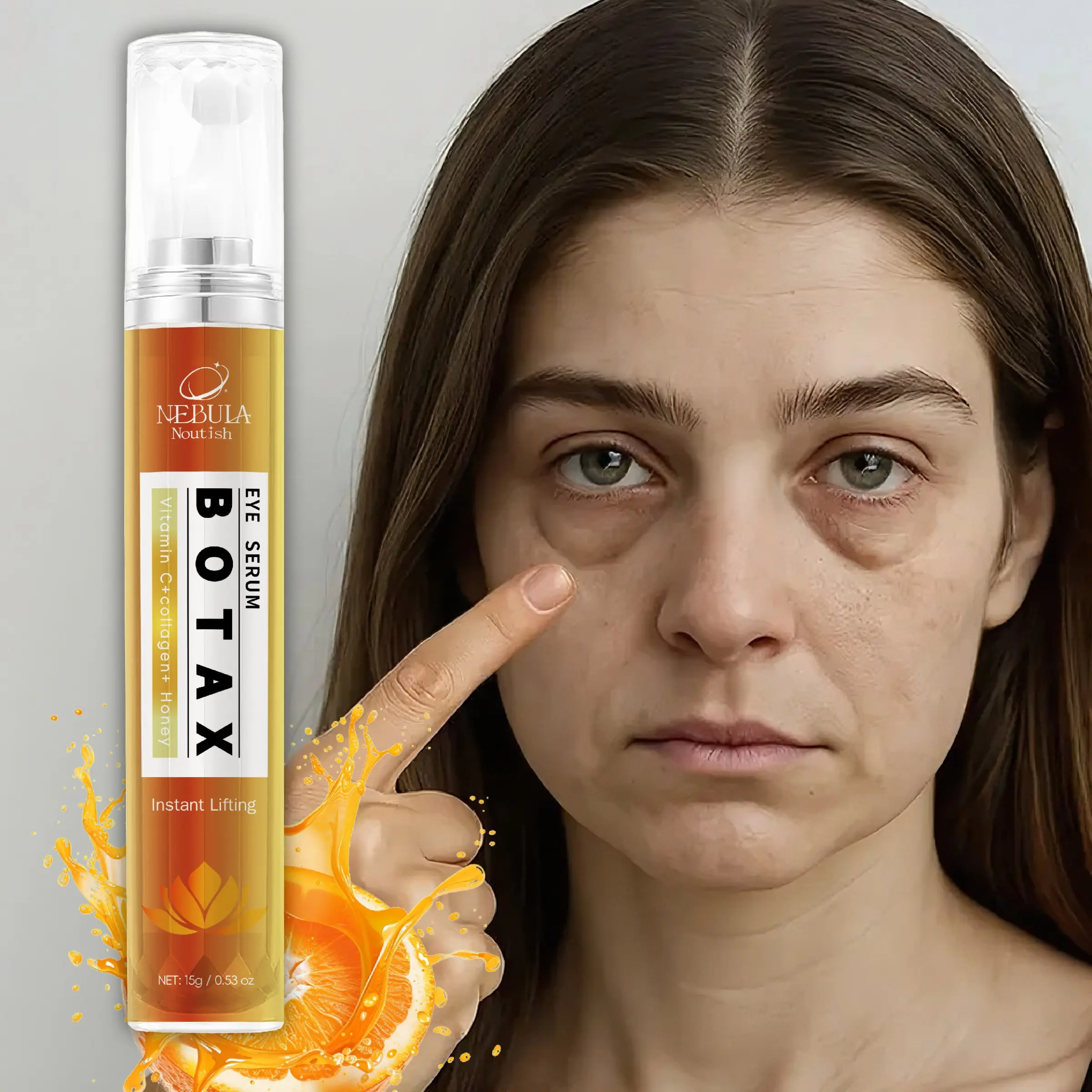 Botax Hyaluronic Acid Collagen Eye Cream, Gentle Moisturizing Firming Hydrating Eye Gel for Under Eyes & Eyelids, Unisex Daily Summer Use, Hydrate, Eye Creme, 15g