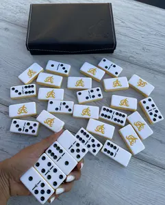 Aguilas Cibaeñas Dominican Jumbo Professional Acrylic Domino Set with Metal Spinner Updated Edition for Clear Visibility and Long Lasting Play