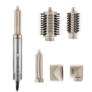 5 in 1 Air Wrap Hair Styler with Automatic Curler No Heat Damage Powerful Hair Dryer Fast Curling Volumizing Straightener Flawless Smoothing Lightweight Travel Size AirEdge A3