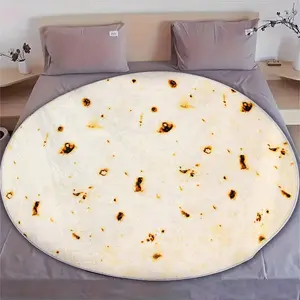 1pc Mexican Tortilla Flannel Blanket, Super Soft and Comfortable, Easy to Carry, Perfect Gift for Friends and Kids