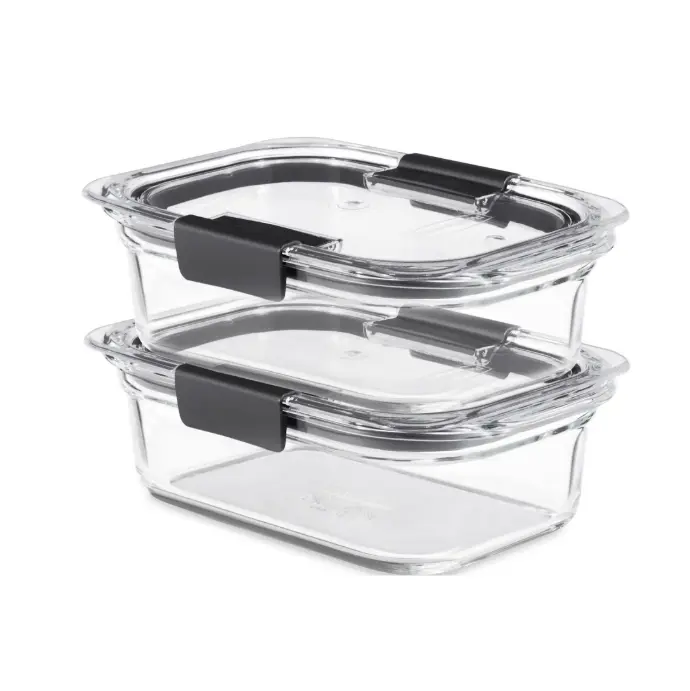 3.2 Cup Brilliance Glass Food Storage Containers Set of 2 with Secure Lids for Freshness and Durability Clear Glass Material for Easy Access and Versatile Use