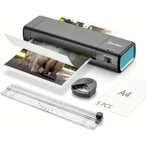 90 Seconds  preheat, 4 in 1 Laminator Machine, laminator,A4 Laminating Machine Hot & Cold with Paper Trimmer & Corner Rounder,9 Inch Thermal Laminator Machine for  Office