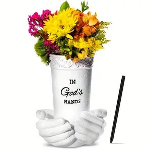 A spiked cemetery vase, cemetery memorial tomb ornament, cemetery flower vase, alternative tombstone flower saddle, cemetery artificial flower stand, cemetery vase for funeral