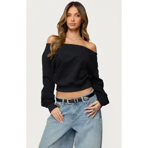 Edikted Women's Christy Off Shoulder Sweatshirt
