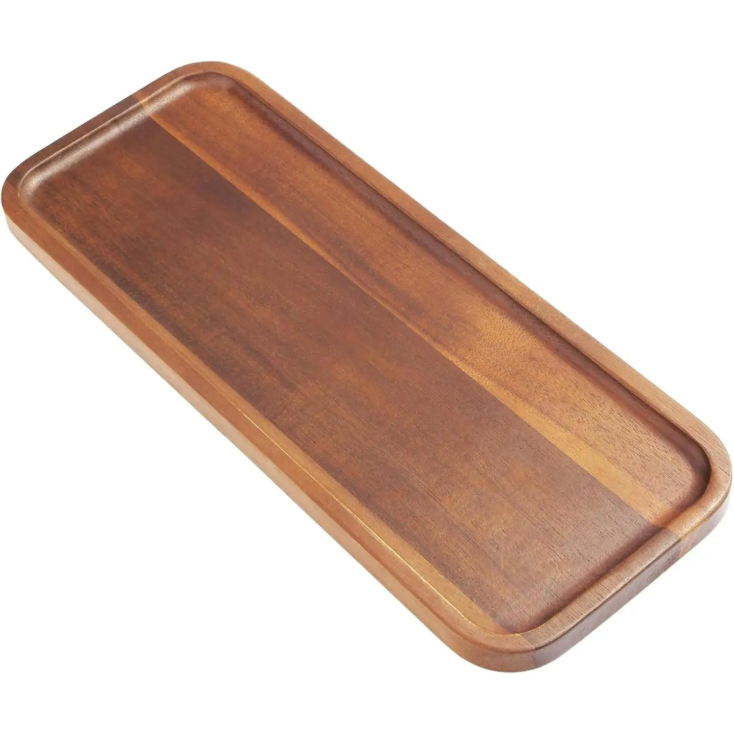 Solid Acacia Wood Serving Tray, 14" X 5.5" Inch Rectangle Tableware, Mini Charcuterie Board for Food, Kitchen, and Home Decor, Charcuterie Boards, Serving Trays