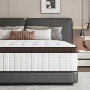 【Mydao】8/10/12/14 Inch Twin, Full, Queen, King Mattress Memory Foam And Spring, Hybrid MattressMedium Firmness, Lumbar Support, For Home Rooms Hotels, Boxed Halloween ChristmasGift Furniture Ergonomic queen size mattress Interior Modern