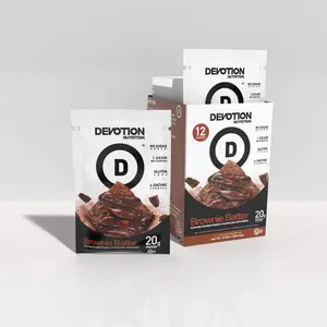 Devotion Nutrition Brownie Batter Flavor Protein Powder 12-Pack - Gluten Free, Keto Friendly, No Added Sugars | 1g MCT | 20g Whey & Micellar Protein