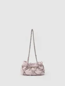 URBAN REVIVO Chain Ruched Shoulder Bag UAWB32099