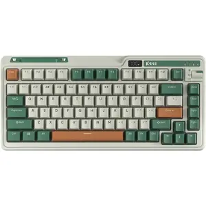 KZZI K75 PRO RGB 75% wireless mechanical keyboard, triple mode BT5.0/2.4G/USB-C 82 keys, hot-swappable gaming keyboard with button and power indicator