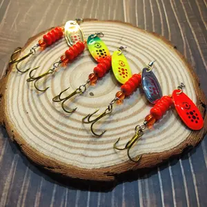 5-Piece Colorful Pumpkin Pendant Sequins Set, Rotating Sparkle Charms, Artificial Bait Lures, Spoon Lures, Decorative Accessories