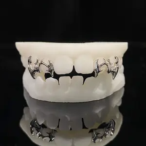 Custom Phonk Fangs Teeth Grillz 925 Silver Teeth Grillz Hiphop Grillz for Women and Men